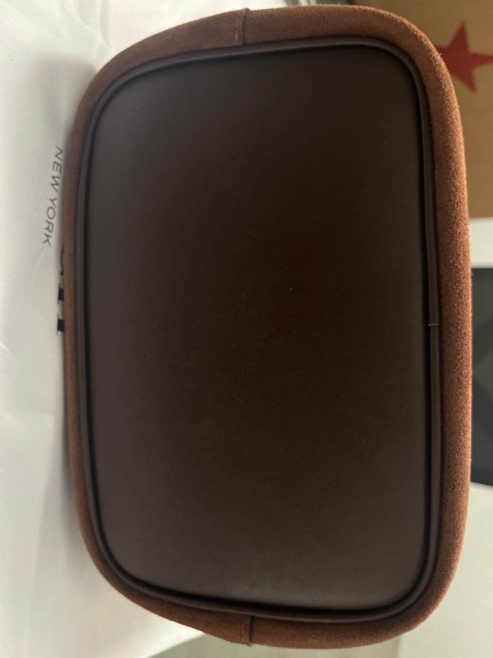 Coach Brown Suede Drawstring Crossbody Bucket Bag - Picture 5 of 8